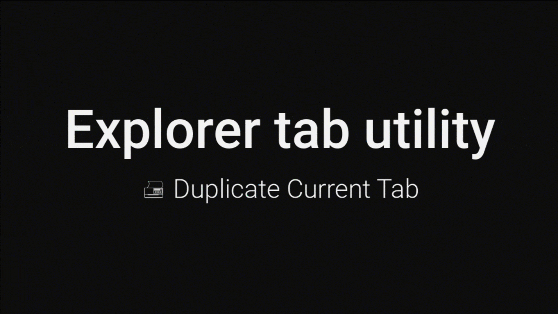 Duplicate current tab