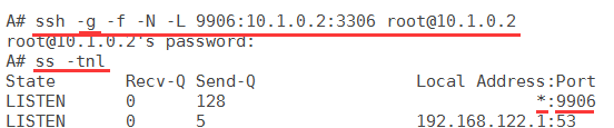 ssh端口转发：ssh隧道
