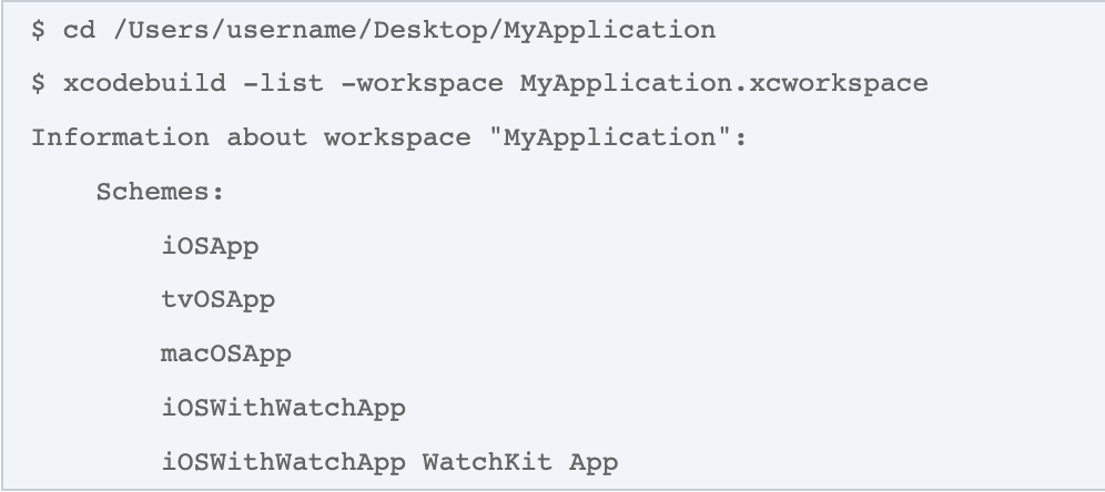 xcodebuild命令行工具使用详解