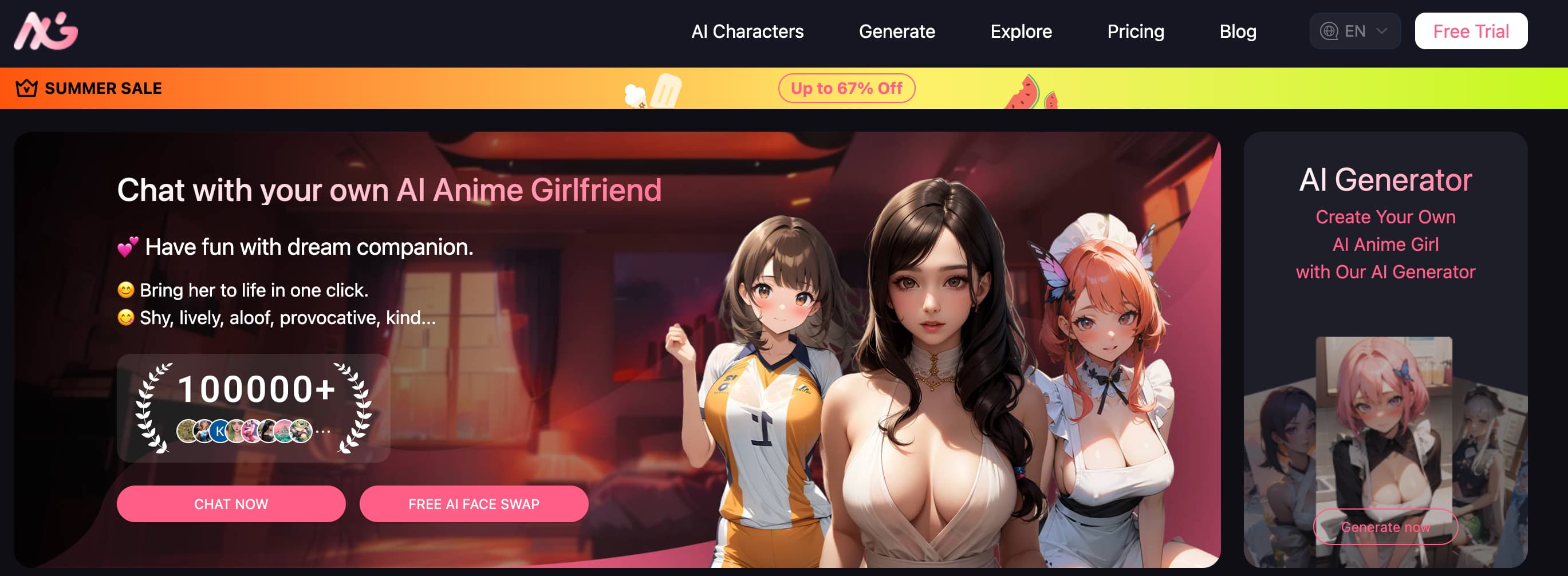 Anime Girl Studio - Chat With Your AI Anime Girlfriend & Create Your Anime Girl