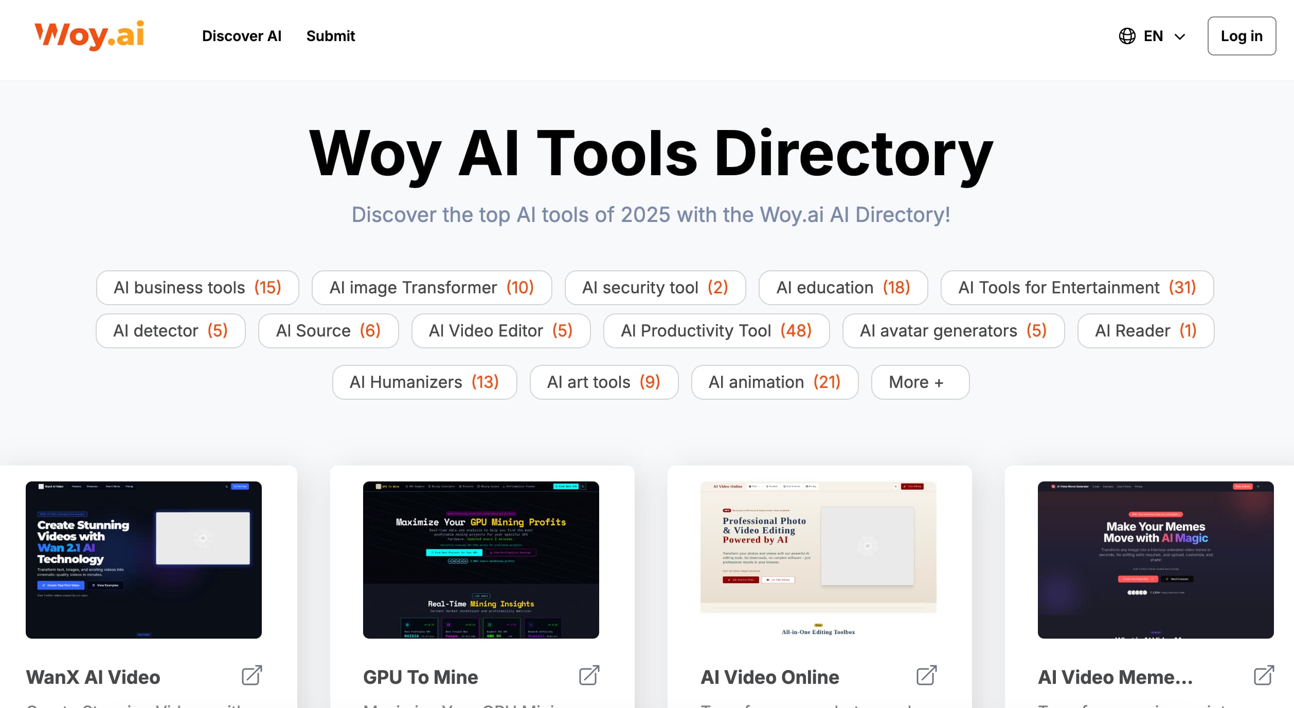 Woy AI Directory: List of the Best & Latest AI Tools in 2025