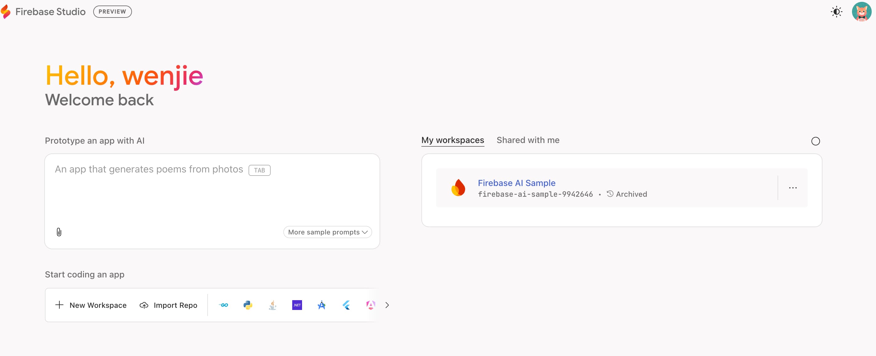 Firebase Studio