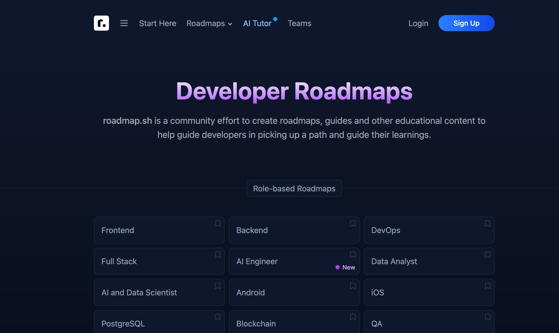 Developer Roadmaps
