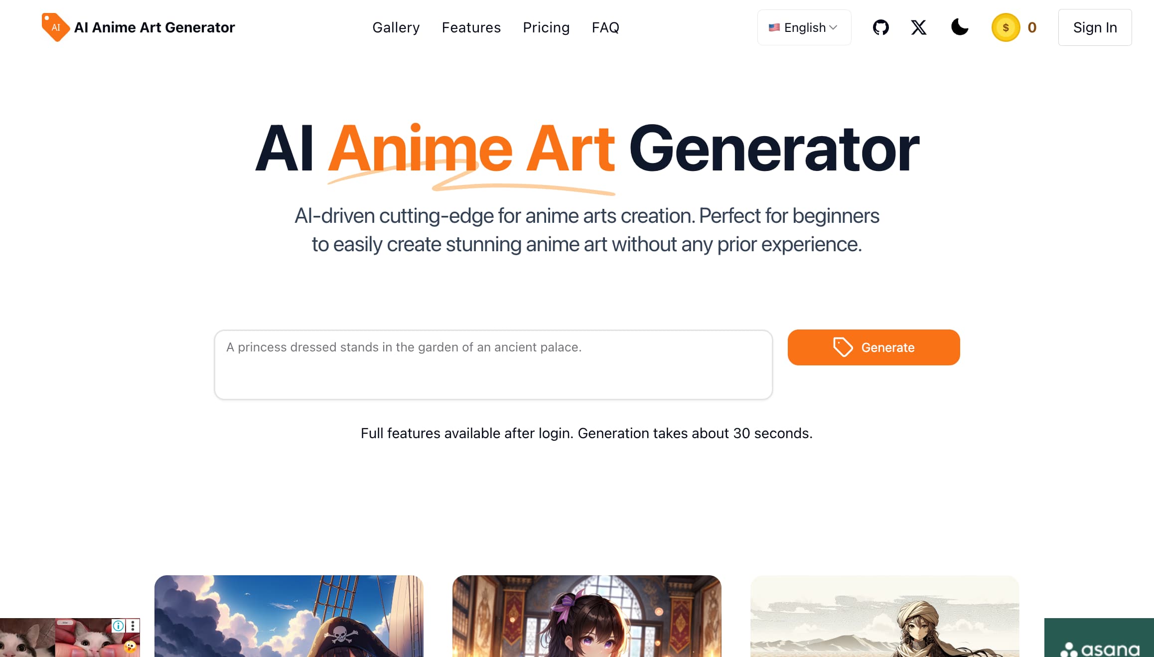 AI Anime Art Generator