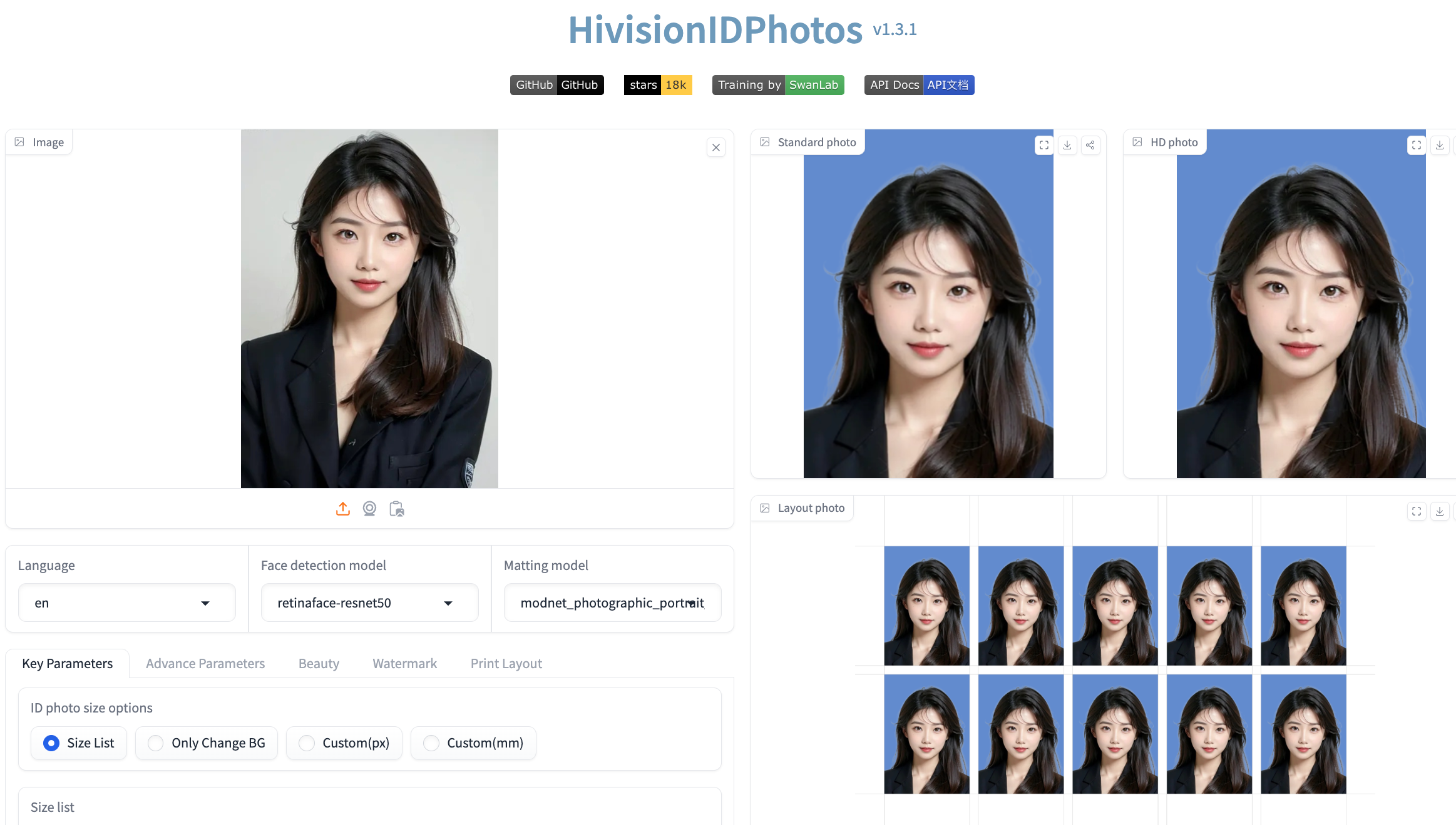 HivisionIDPhotos