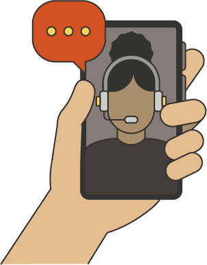 Contacting customer service through a smartphone