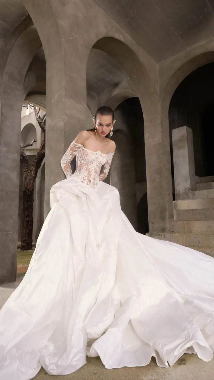 partie avant robe de mariée Leonora