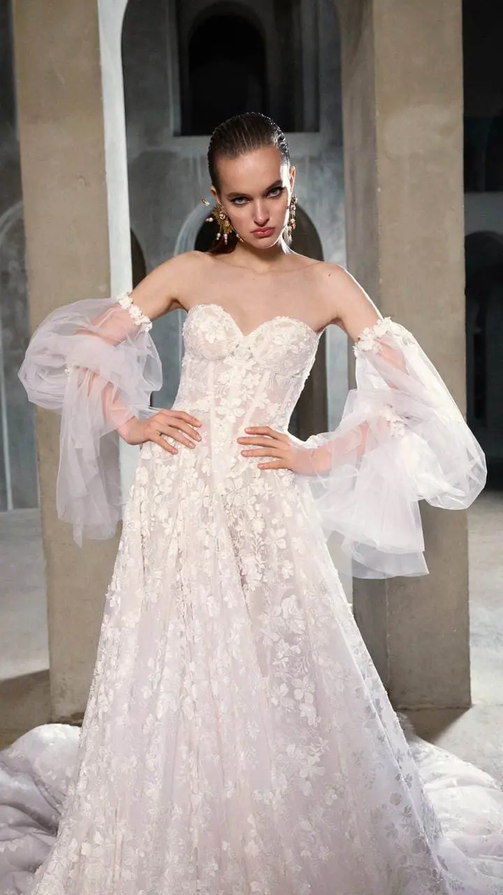 partie avant robe de mariée Primavera