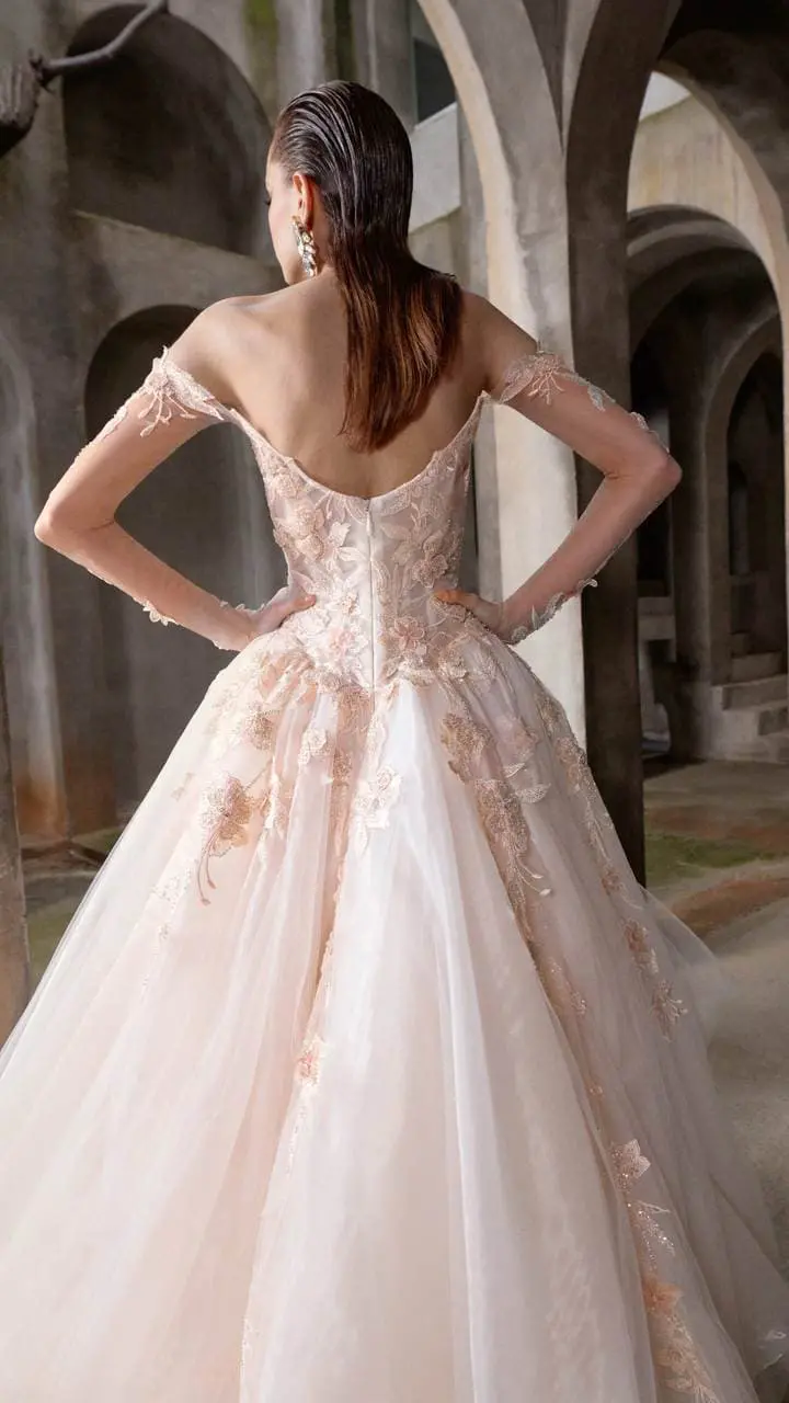 partie arrière robe de mariée Venezia