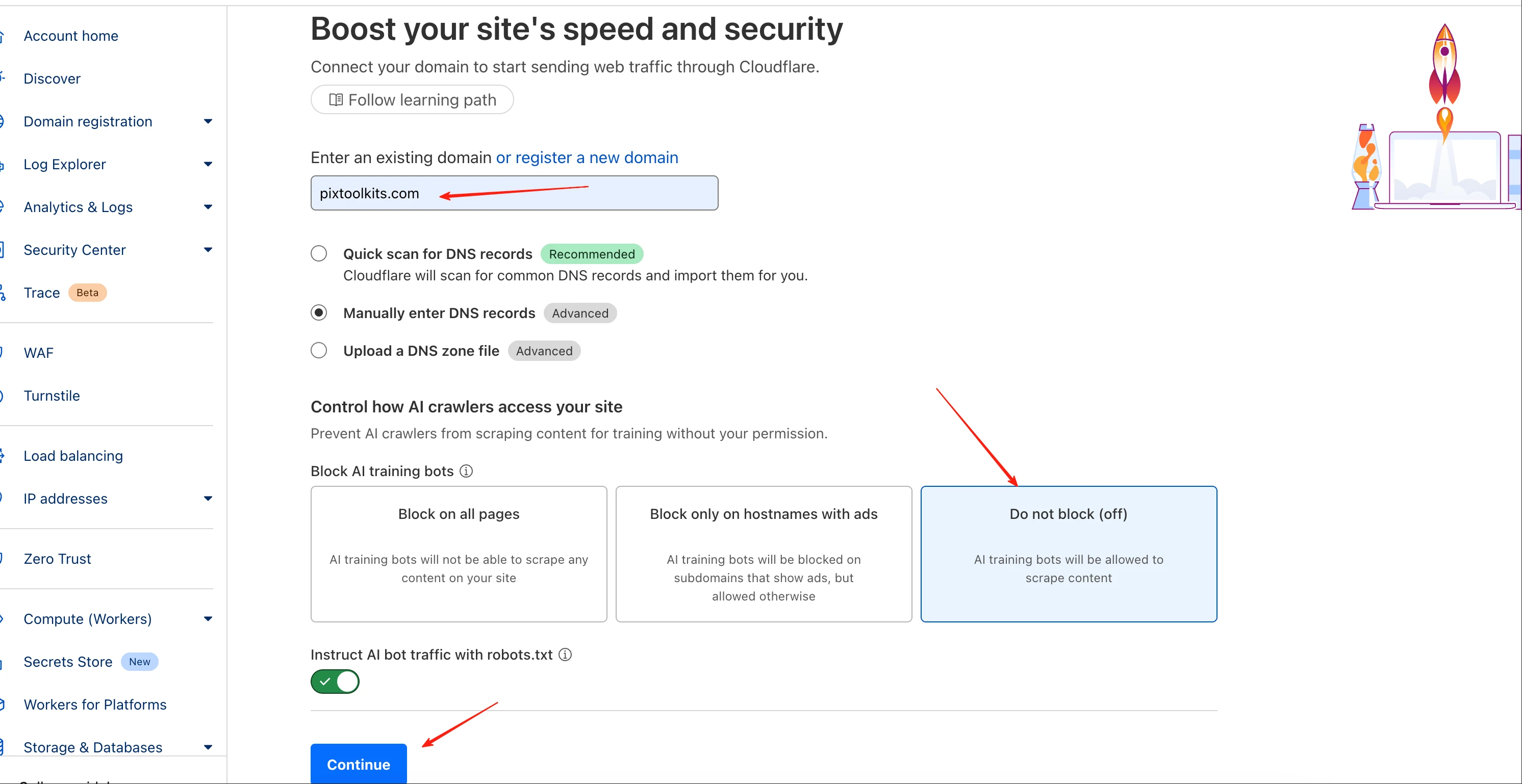 DNS setup