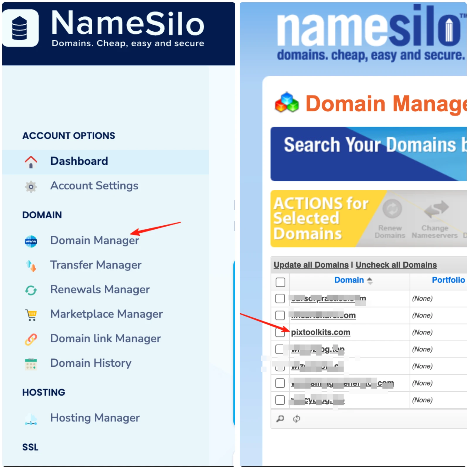 Domain check