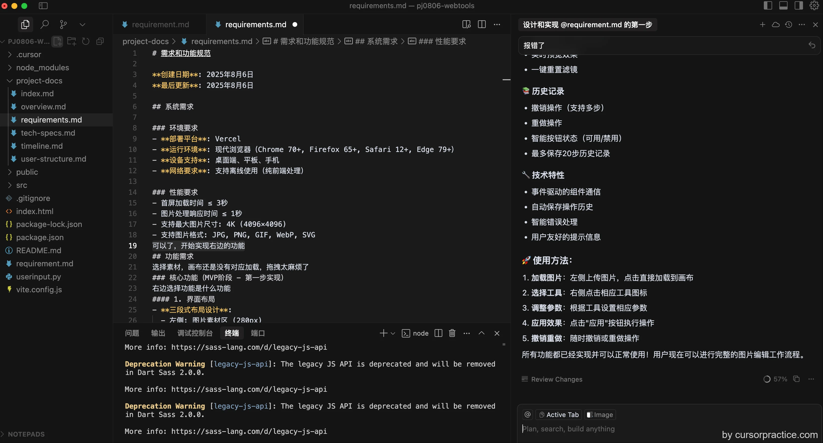 Generate project documentation index