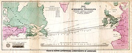 1858 年的跨大西洋海底电报电缆 - wiki