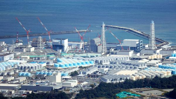当地时间2020年10月16日，日本福岛大隈，福岛第一核电站的污水储水罐。 人民视觉 资料图