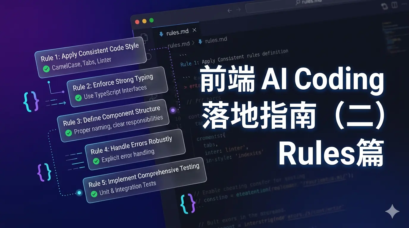 前端 AI Coding 落地指南(二)Rules篇