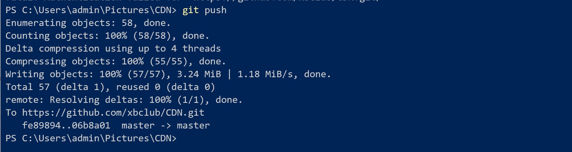 git push git push