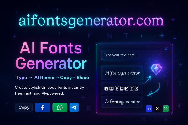 AI Fonts Generator — Free Stylish Unicode Fonts and Fancy Text Creator