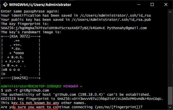 GitHub SSH 连接测试