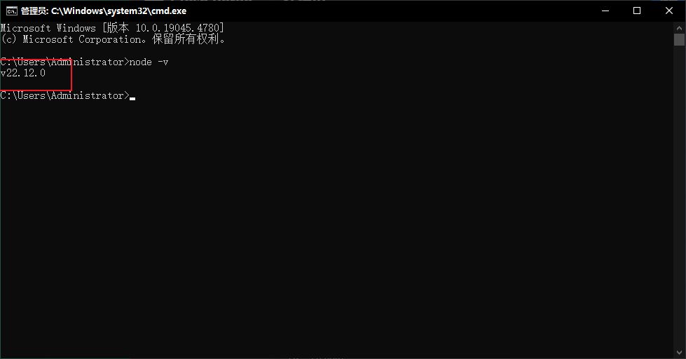 Node.js 安装成功