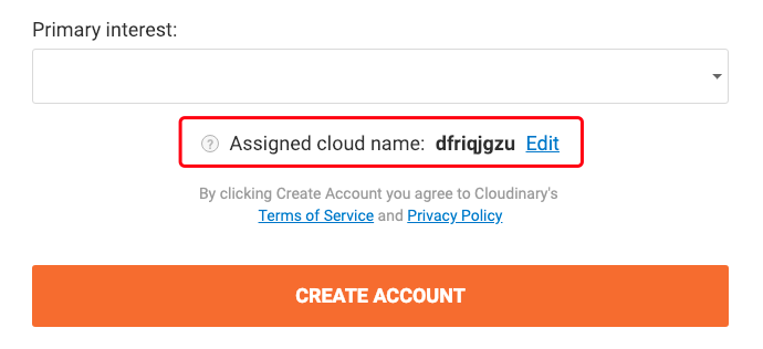 Assigned cloud name