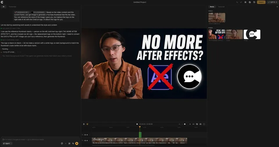 Based on the video content and this current frame, use GPT to generate a YouT...