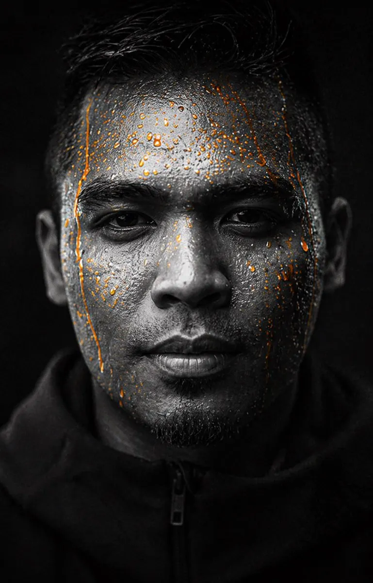 Dark Gatorade-Style Portrait