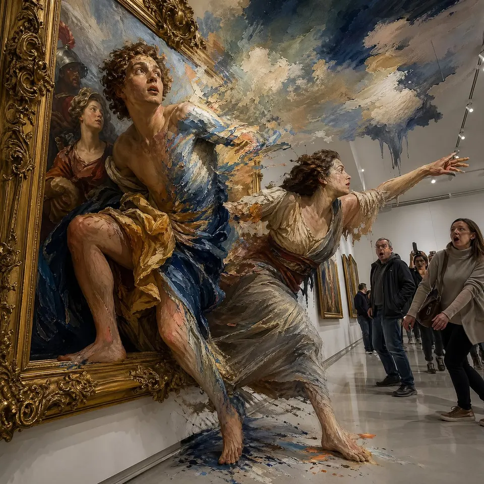 Surreal Baroque Painting Reality Fracture