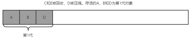 经历一次垃圾回收，第0代的幸存者被提升至第1代