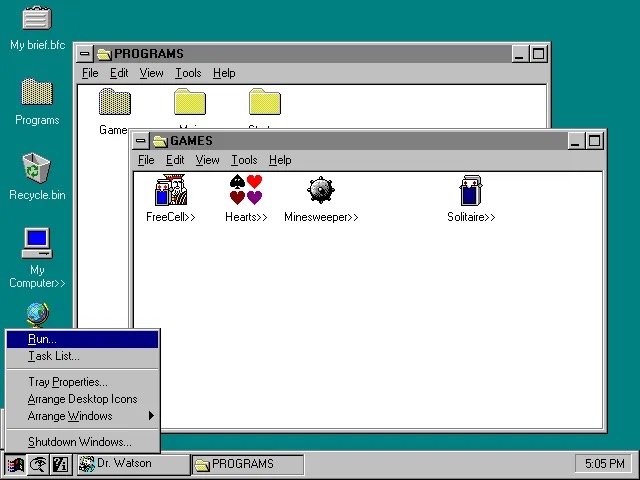 1993 年 Chicago 系统桌面上展示的文件管理器