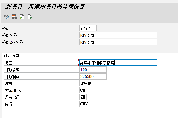 输入公司相关信息