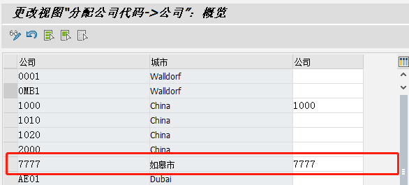 找到自己创建的公司代码