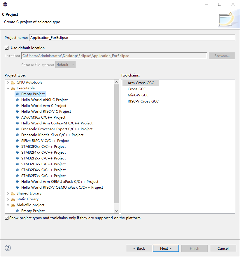 项目类型及工具链