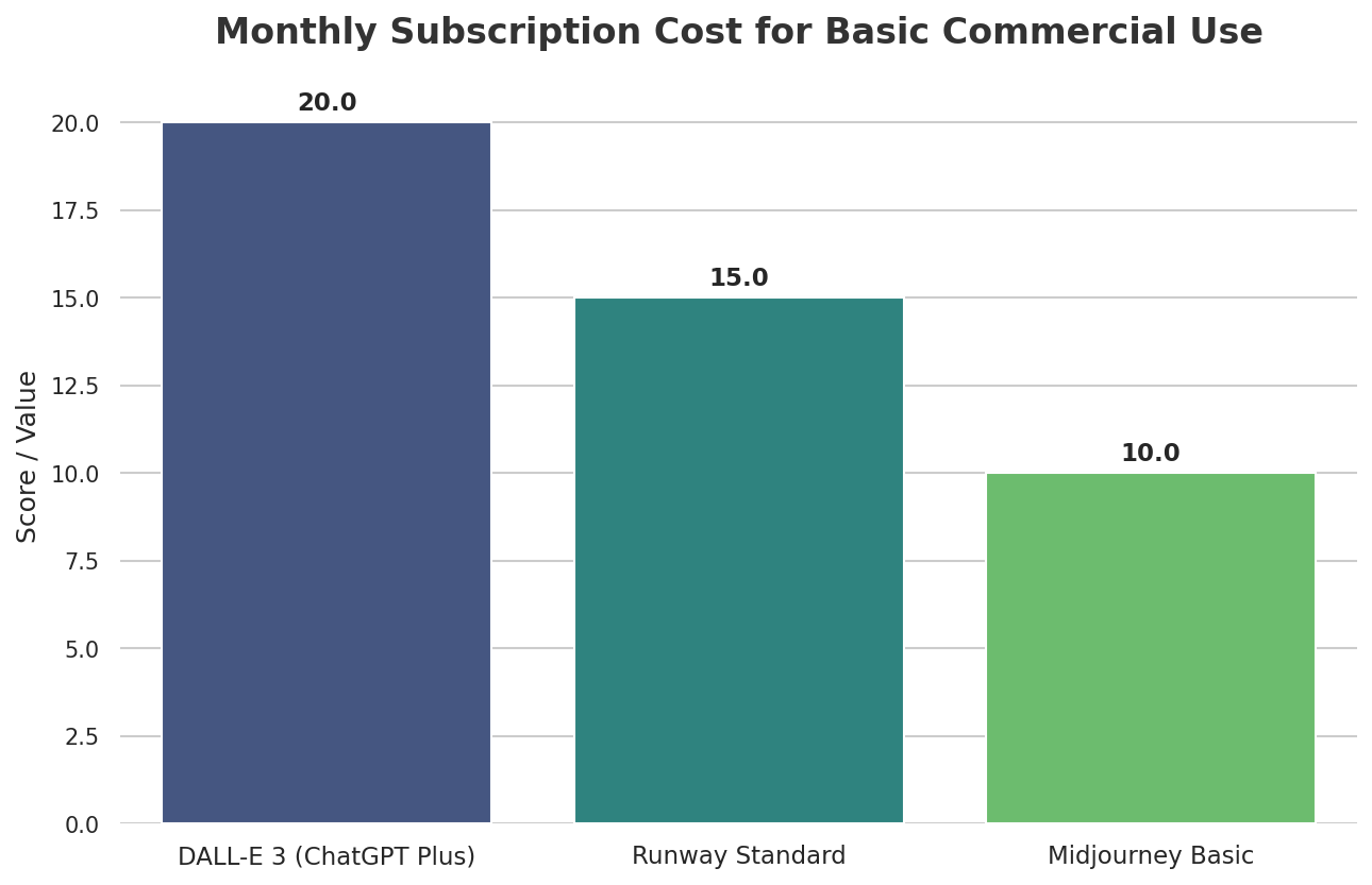 Monthly Subscription Cost for Basic Commercial Use