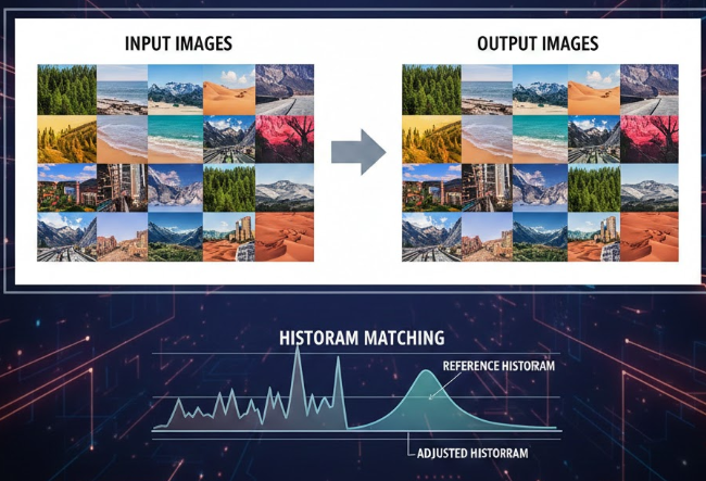 用直方图匹配实现批量图像匀色(16位多波段TIF)