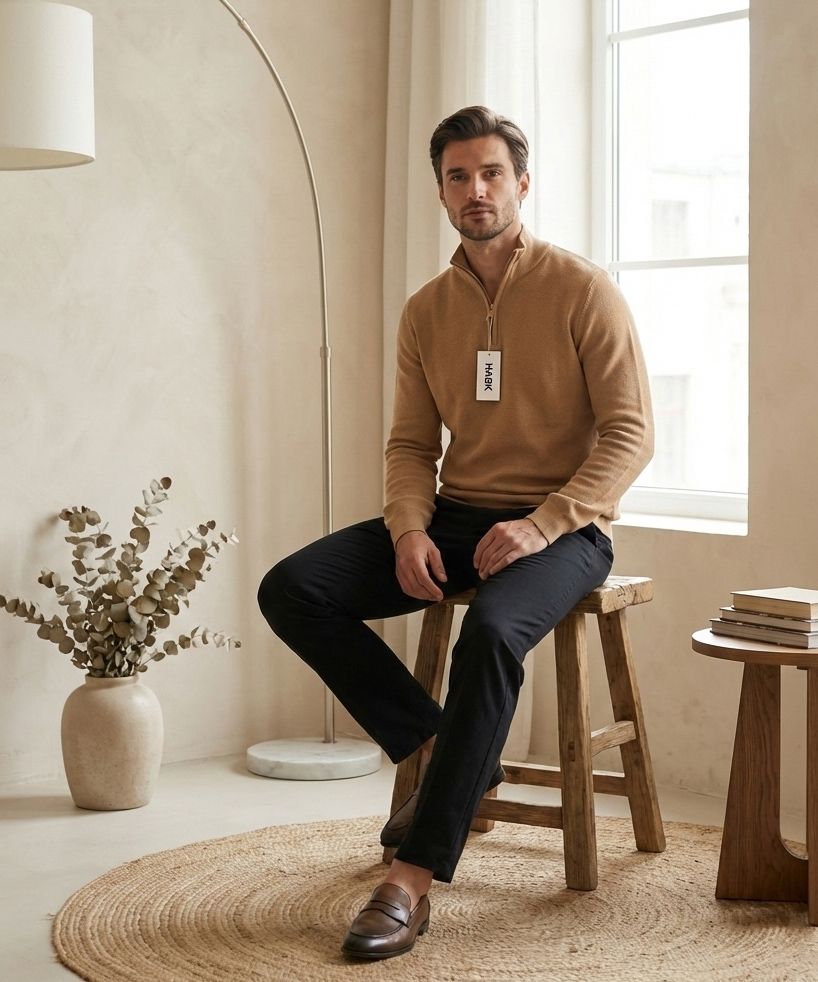 The Essential Quarter-Zip | Camel