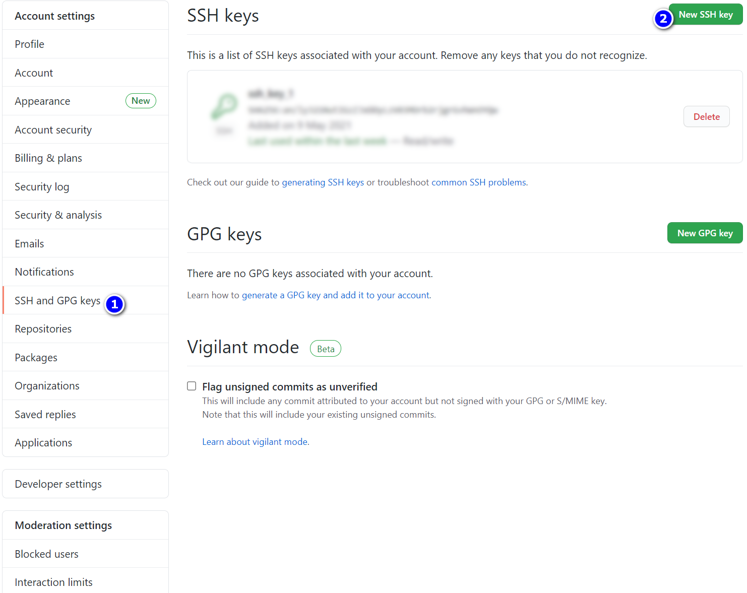 GitHub ssh 1