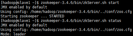 zookeeper 启动成功