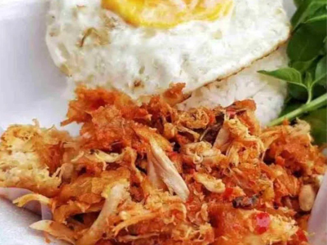 Nasi ayam geprek + es teh