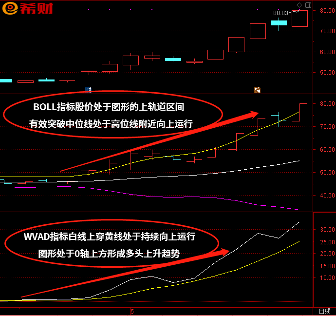 BOLL（布林线）+WVAD技术指标组合如何使用