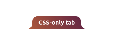 Tab shape with rounded top edges and a gradient background with muted red colors.