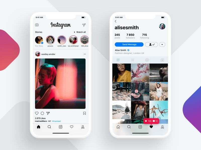 Instagram micro interaction UX/UI