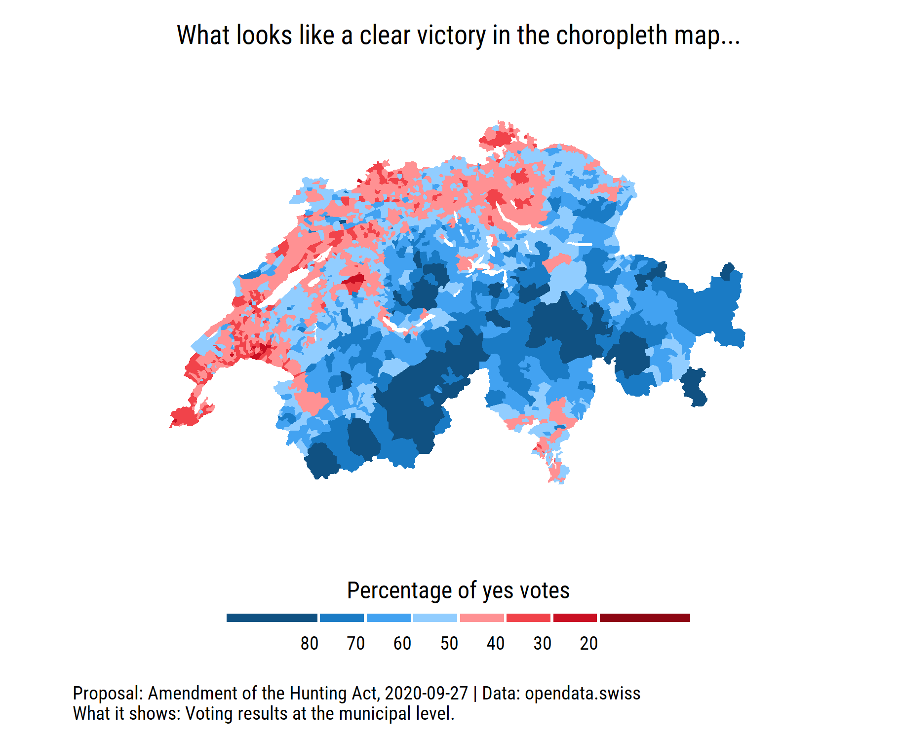 A version of the famous visualization - Land doesn't vote, people do