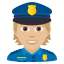 Police officer: medium-light skin tone :police_officer_tone2: 👮🏼