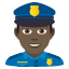 Man police officer: dark skin tone :man_police_officer_tone5: 👮🏿♂️