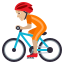 Person biking: medium-light skin tone :person_biking_tone2: 🚴🏼