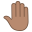 El Kaldırma: orta cilt tonu :raised_back_of_hand_tone3: 🤚🏽