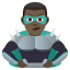 Man supervillain: dark skin tone :man_supervillain_tone5: 🦹🏿♂️