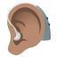 Ear with hearing aid: medium skin tone :ear_with_hearing_aid_tone3: 🦻🏽