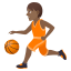 Person bouncing ball: medium-dark skin tone :person_bouncing_ball_tone4: ⛹🏾