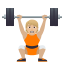 Person lifting weights: medium-light skin tone :person_lifting_weights_tone2: 🏋🏼